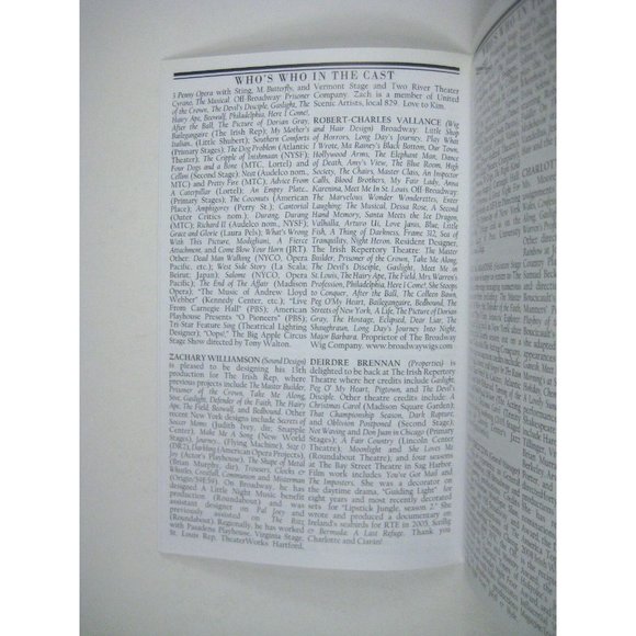 Aristocrats Show Program Irish Repertory Theatre Brian Friel John Keating Odeh - Picture 10 of 11